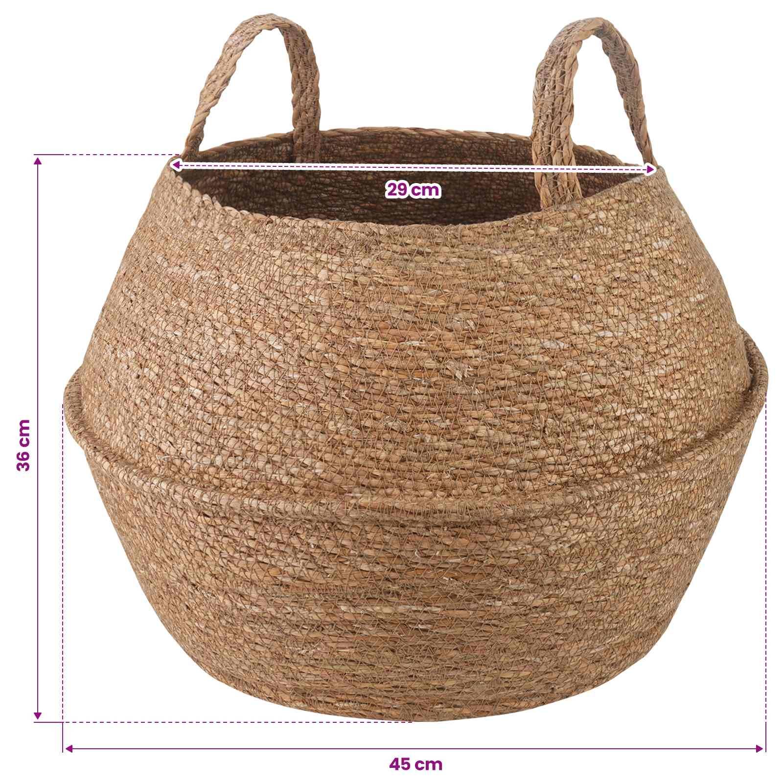 Pot de fleurs herbe de mer naturel 45 x 45 x 36 cm - PANGIVO - Image 5