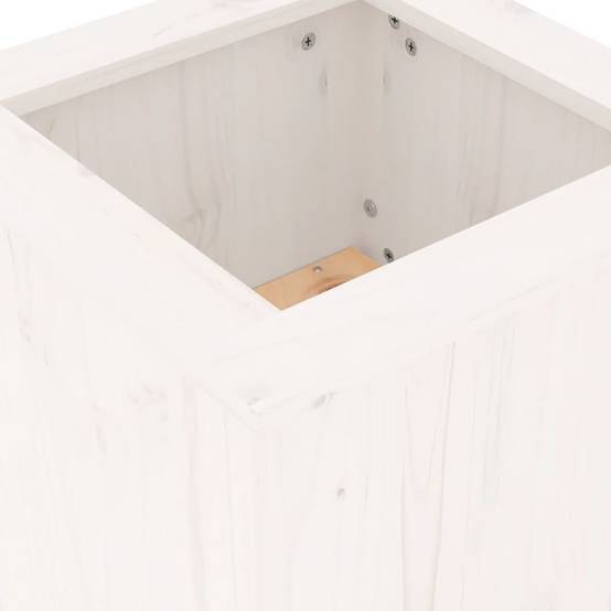 Vidaxl - Banc avec jardinières blanc 184,5x39,5x56,5 cm bois massif pin vidaXL 825171 - Image 8