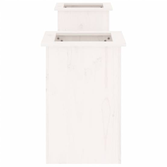 Vidaxl - Banc avec jardinières blanc 184,5x39,5x56,5 cm bois massif pin vidaXL 825171 - Image 6