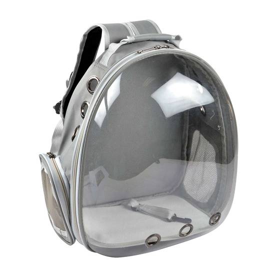 Love Story - Sac à dos de transport avec bulle pour chat et chien - Gris - Love Story - Image 1