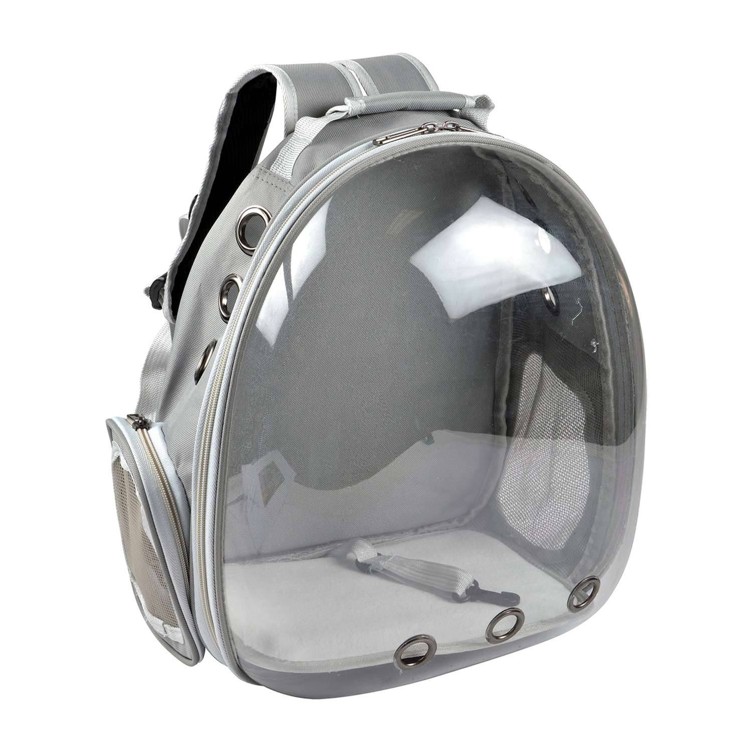 Love Story - Sac à dos de transport avec bulle pour chat et chien - Gris - Love Story - Image 1