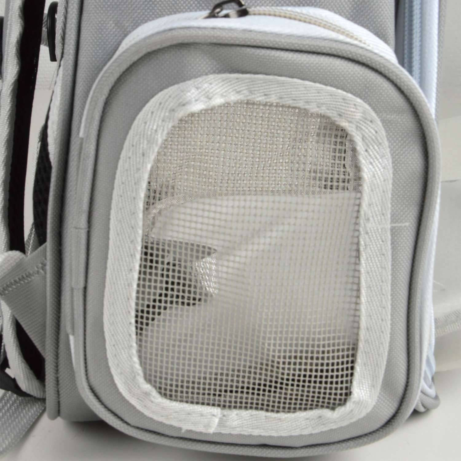 Love Story - Sac à dos de transport avec bulle pour chat et chien - Gris - Love Story - Image 5