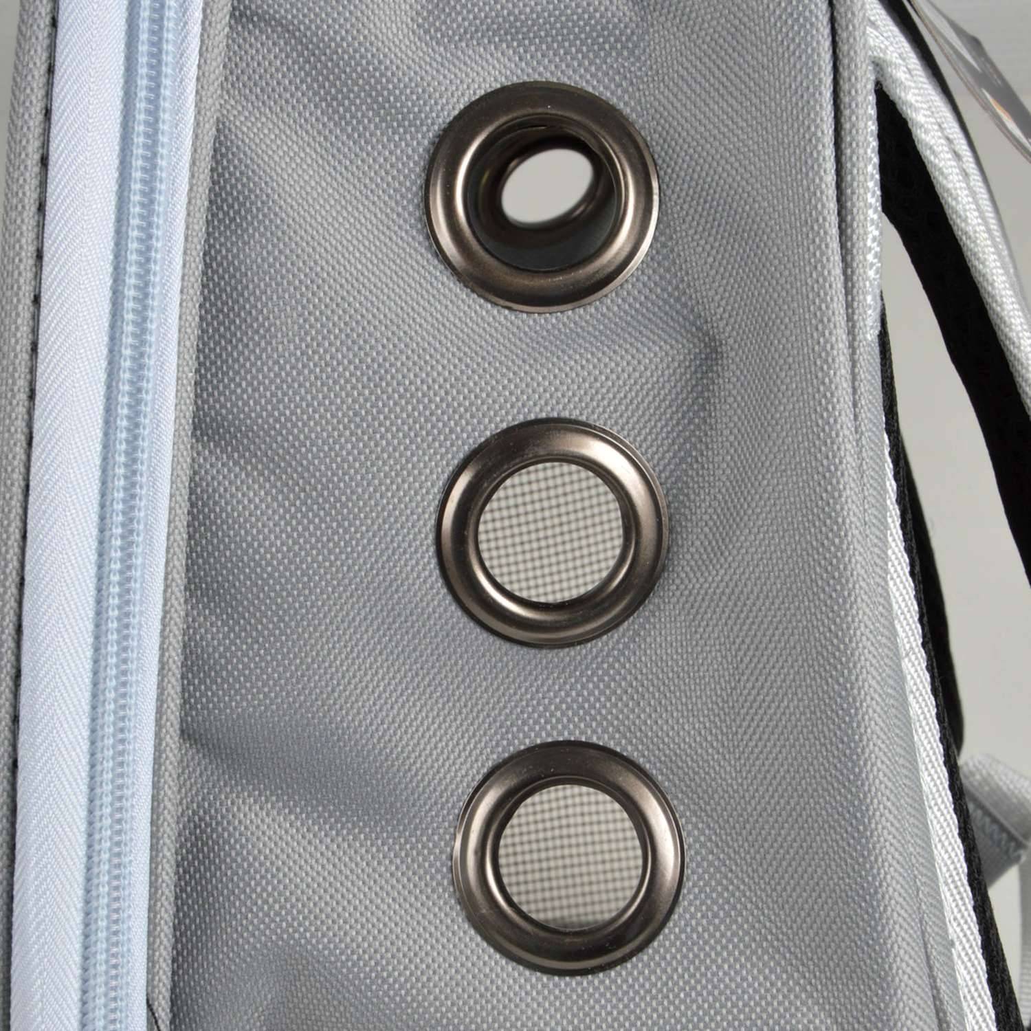 Love Story - Sac à dos de transport avec bulle pour chat et chien - Gris - Love Story - Image 3