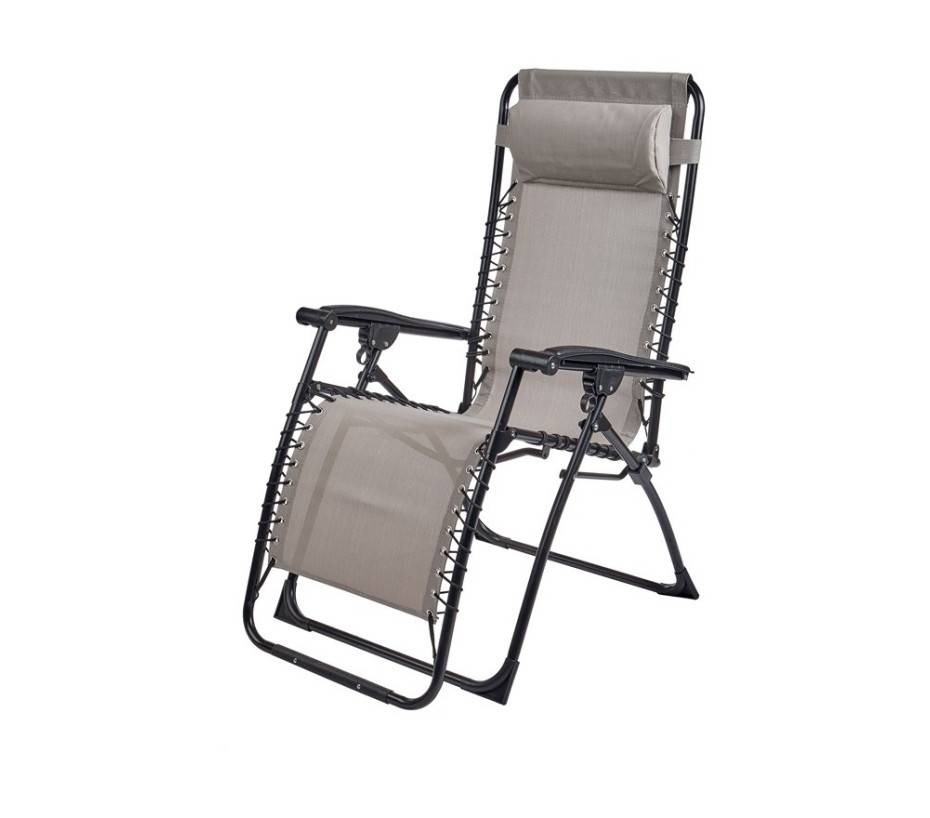 Ozalide - Lot de 2 fauteuils relax en acier pliant lin PALAVAS - Image 4