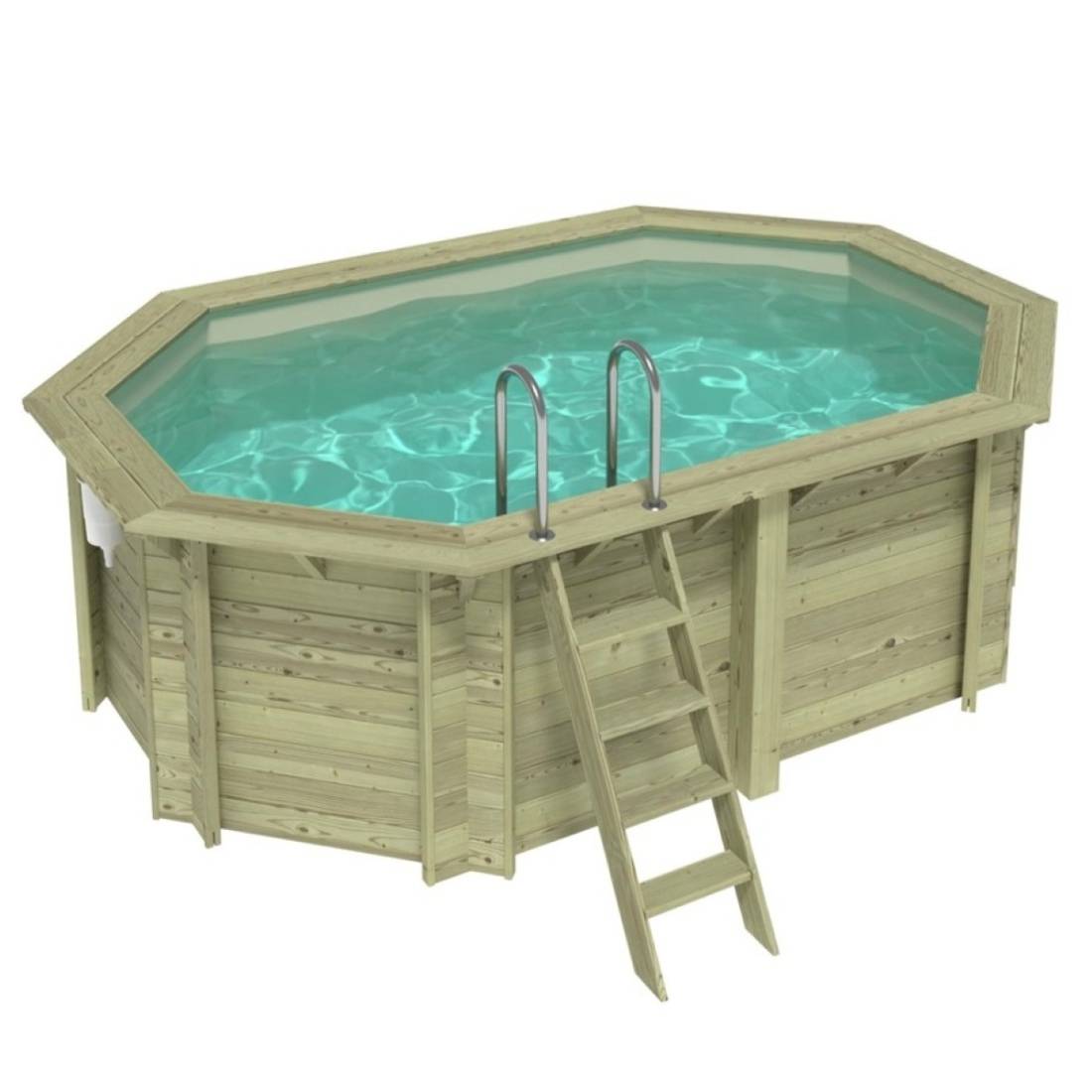 Altanka - Piscine hors sol en bois NEMO 4.3 x 3 - H.1.31 m, sable, fixations à visser - BAS7303OSPL3 - ALTANKA - Image 1