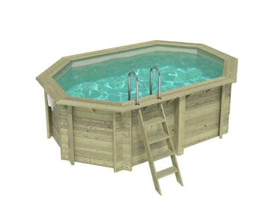 Altanka - Piscine hors sol en bois NEMO 4.3 x 3 - H.1.31 m, sable, fixations à visser - BAS7303OSPL3 - ALTANKA - Image 1