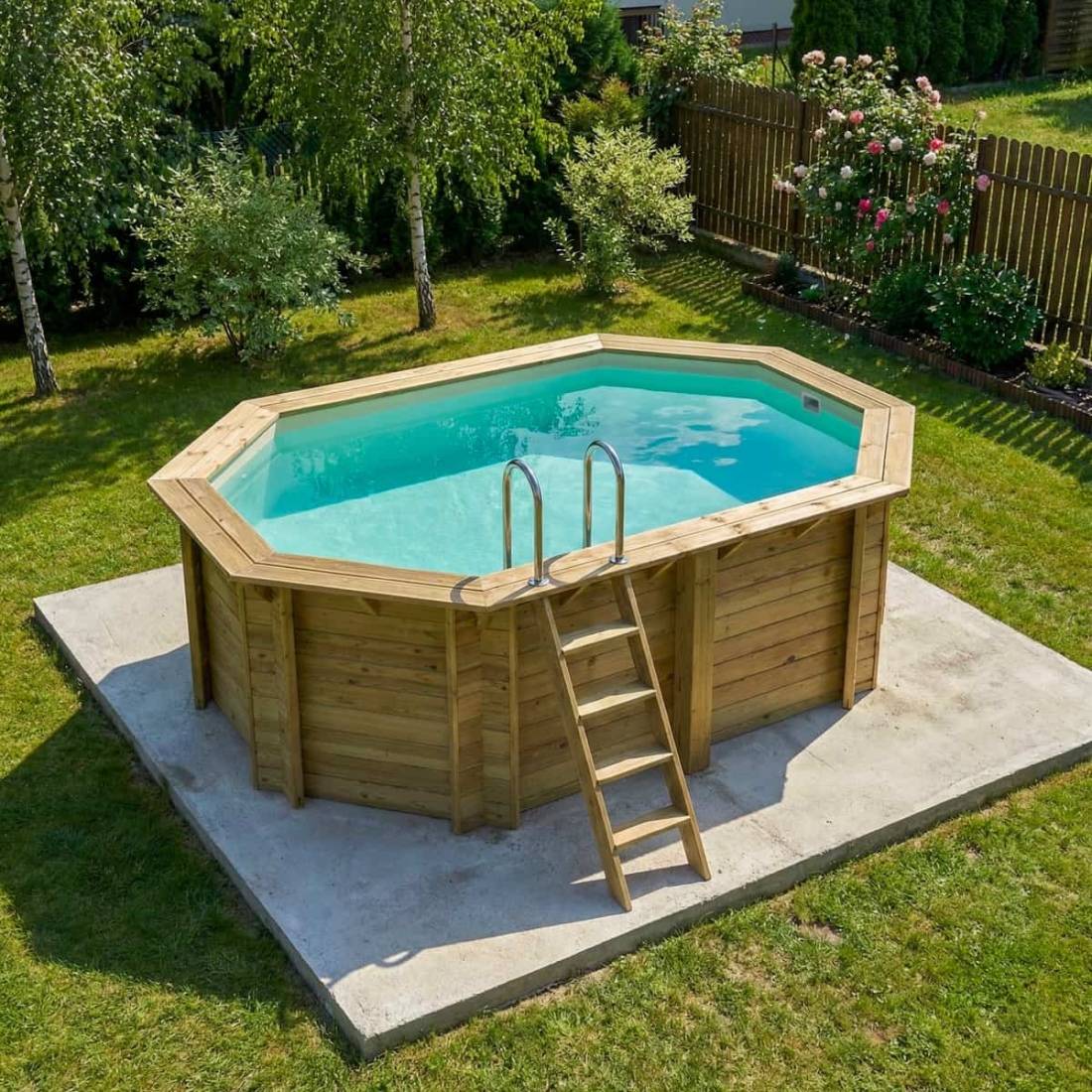 Altanka - Piscine hors sol en bois NEMO 4.3 x 3 - H.1.31 m, sable, fixations à visser - BAS7303OSPL3 - ALTANKA - Image 2