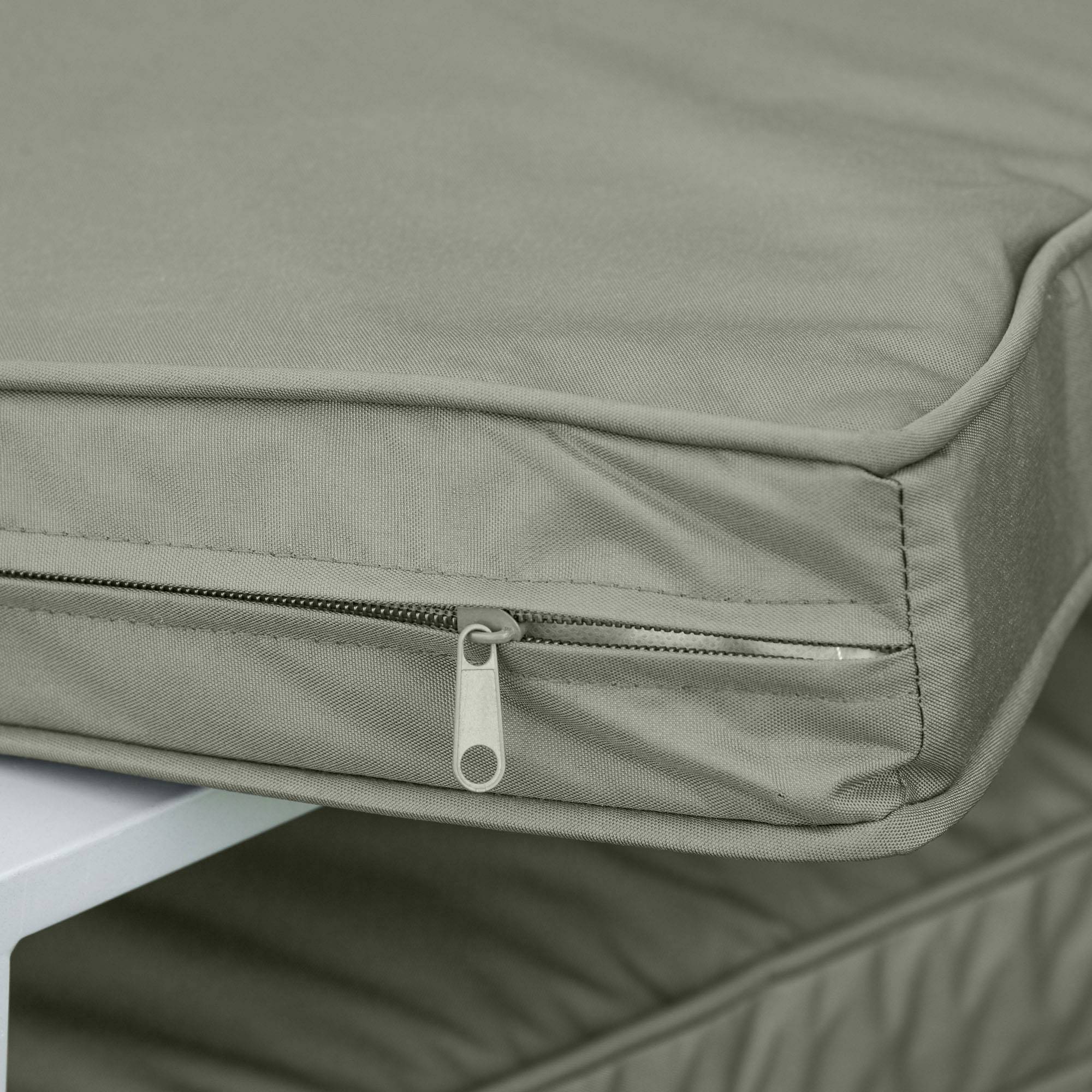 Outsunny - Lot 2 coussins de chaise déhoussables grand confort matelassé rembourrage mousse tissu polyester gris foncé - Outsunny - Image 7