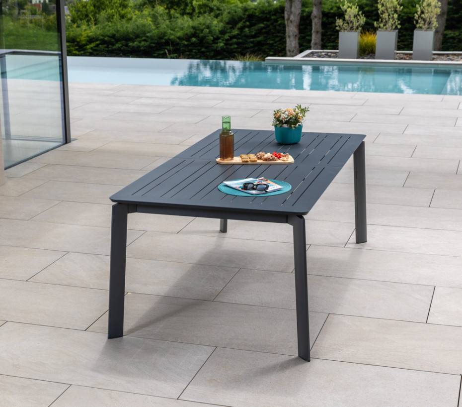 Ensemble table et chaises de jardin  8 places  Gris Anthracite  NAIROBUZA - Image 4