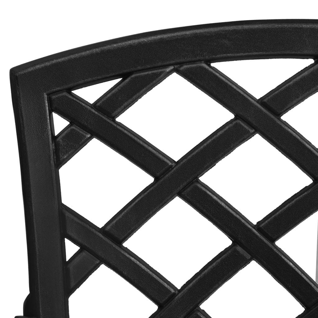 Chaises de jardin aluminium coulé noir 61 x 60 x 93 cm (lot de 4) - PANGIVO - Image 7