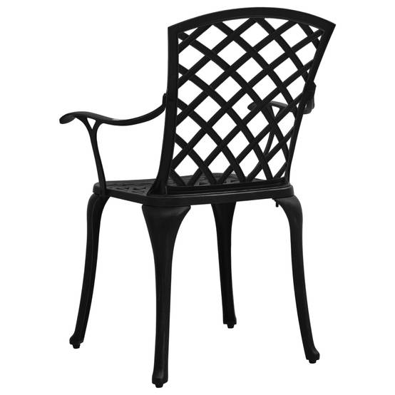 Chaises de jardin aluminium coulé noir 61 x 60 x 93 cm (lot de 4) - PANGIVO - Image 5