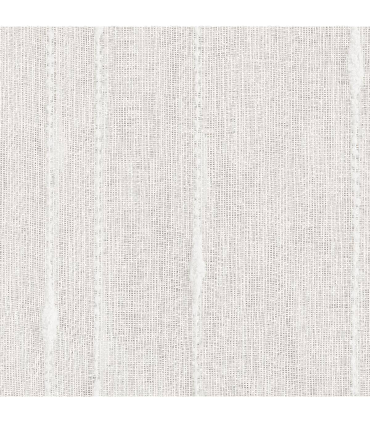 Voilage à œillets  Beige Lin avec fines rayures en relief 140 x 260 cm - Image 3