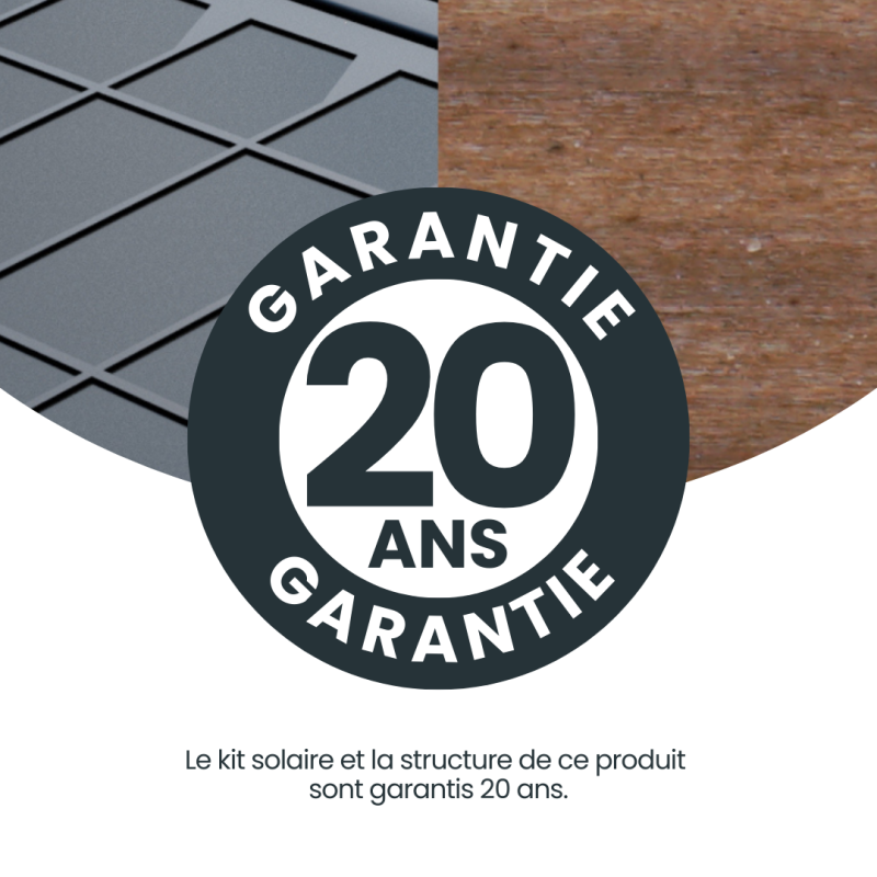 Cerland - CARPORT BOIS SOLAIRE 1 VOITURE 15M² - Image 8