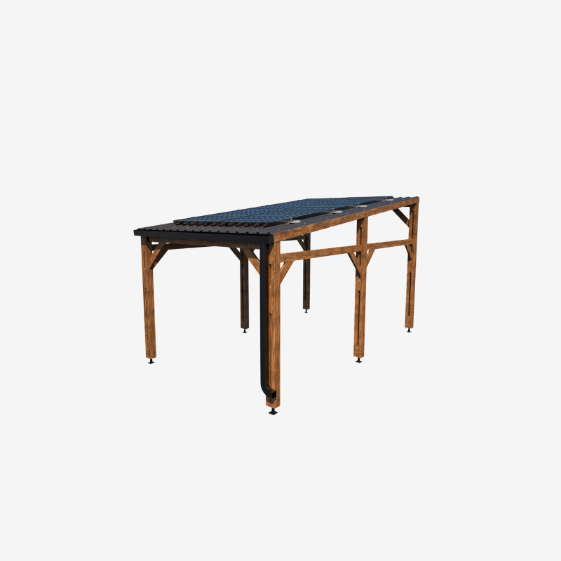 Cerland - CARPORT BOIS SOLAIRE 1 VOITURE 15M² - Image 1