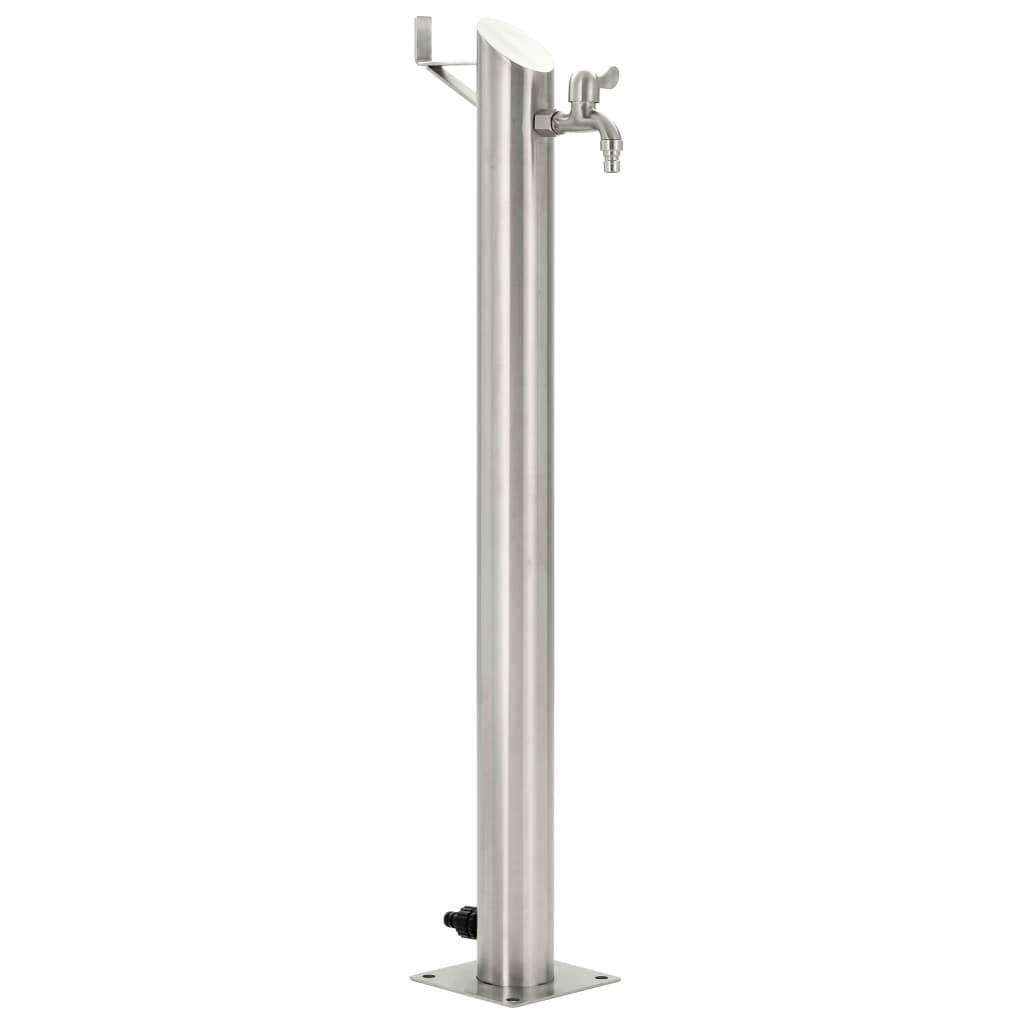 PANGIVO - Colonne à eau acier inoxydable argenté 15 x 15 x 95 cm - PANGIVO
