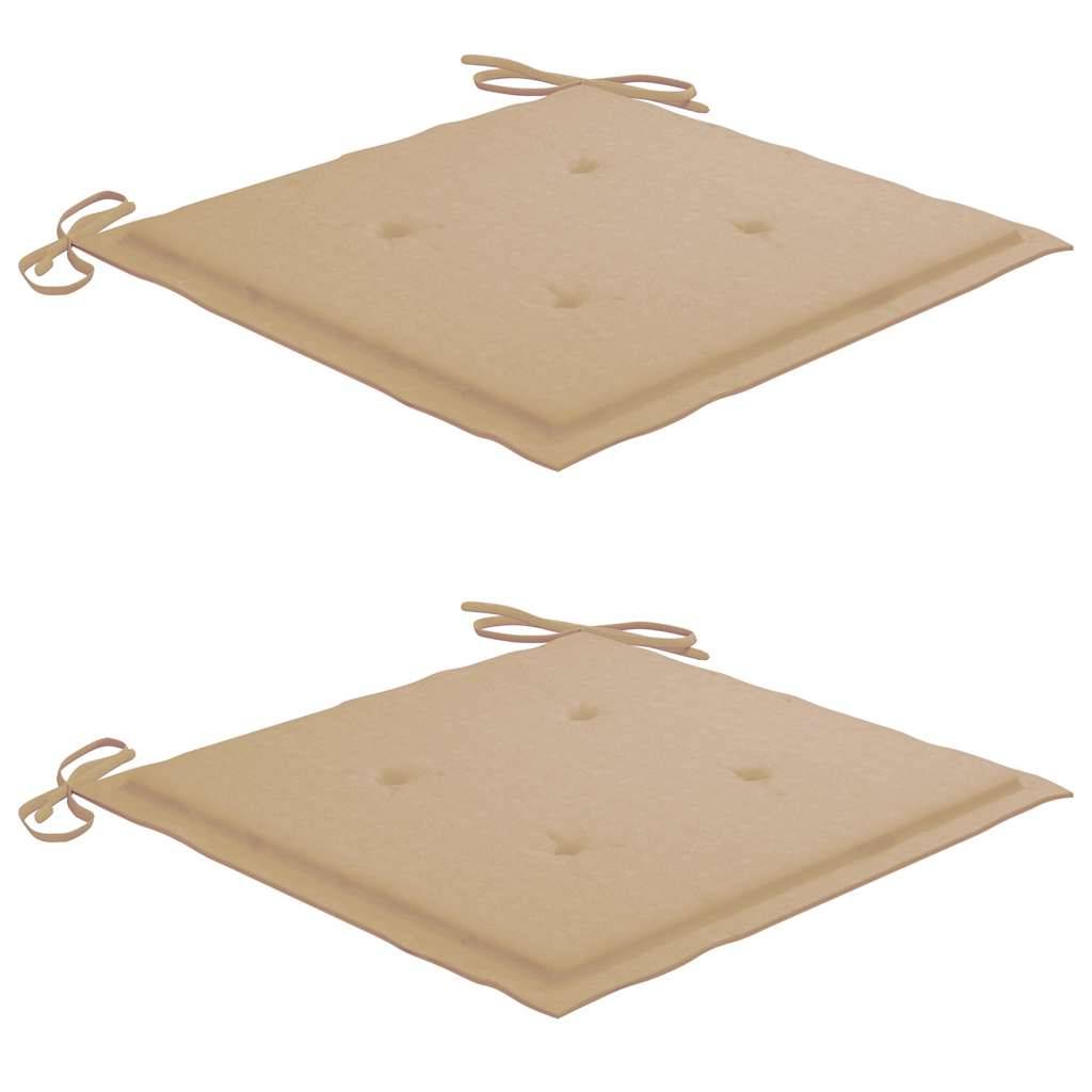 Lot de 2 Fauteuils d'Extérieur Design en Bois et Acier avec Coussins Confortables Beige – ComfortXL Outdoor Living - Image 7