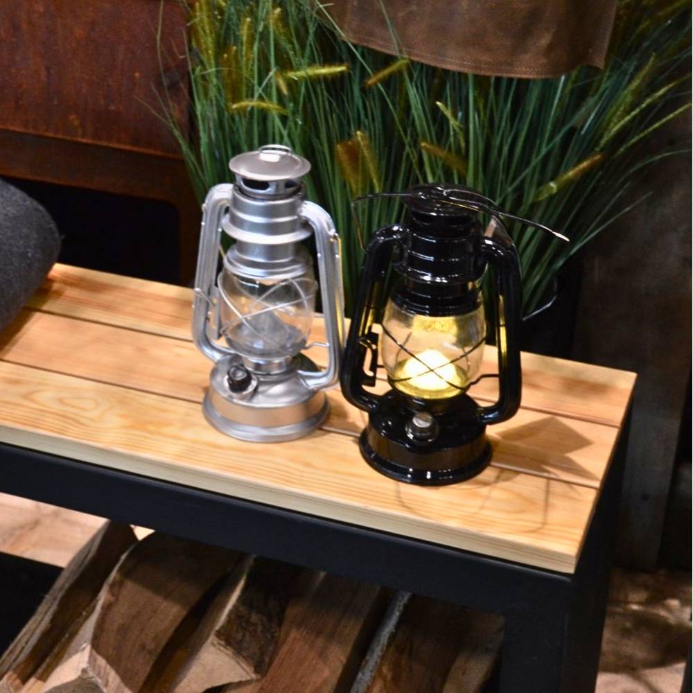 Esschert Design - Banc acier et bois avec rangement à bûches Droit - Image 4