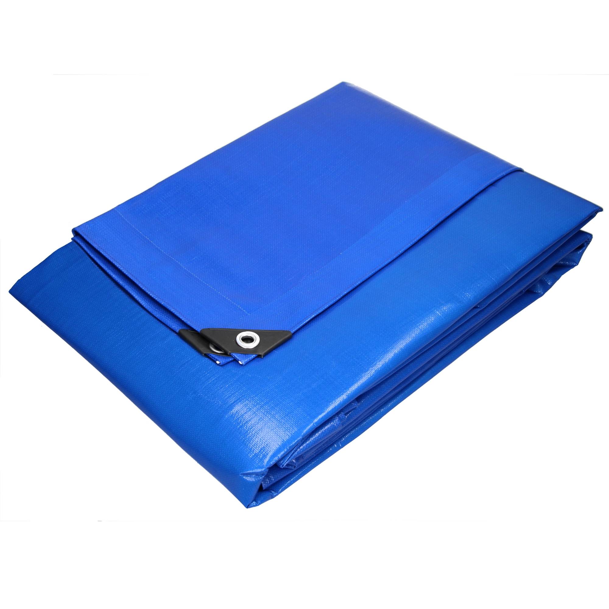 Ecd-Germany - Bâche de Protection Imperméable à l'Eau avec Oeillets - 3x4m 12m² 180g/m²- Polyéthylène PE Bleu Résistant à la Moisissure - Image 6