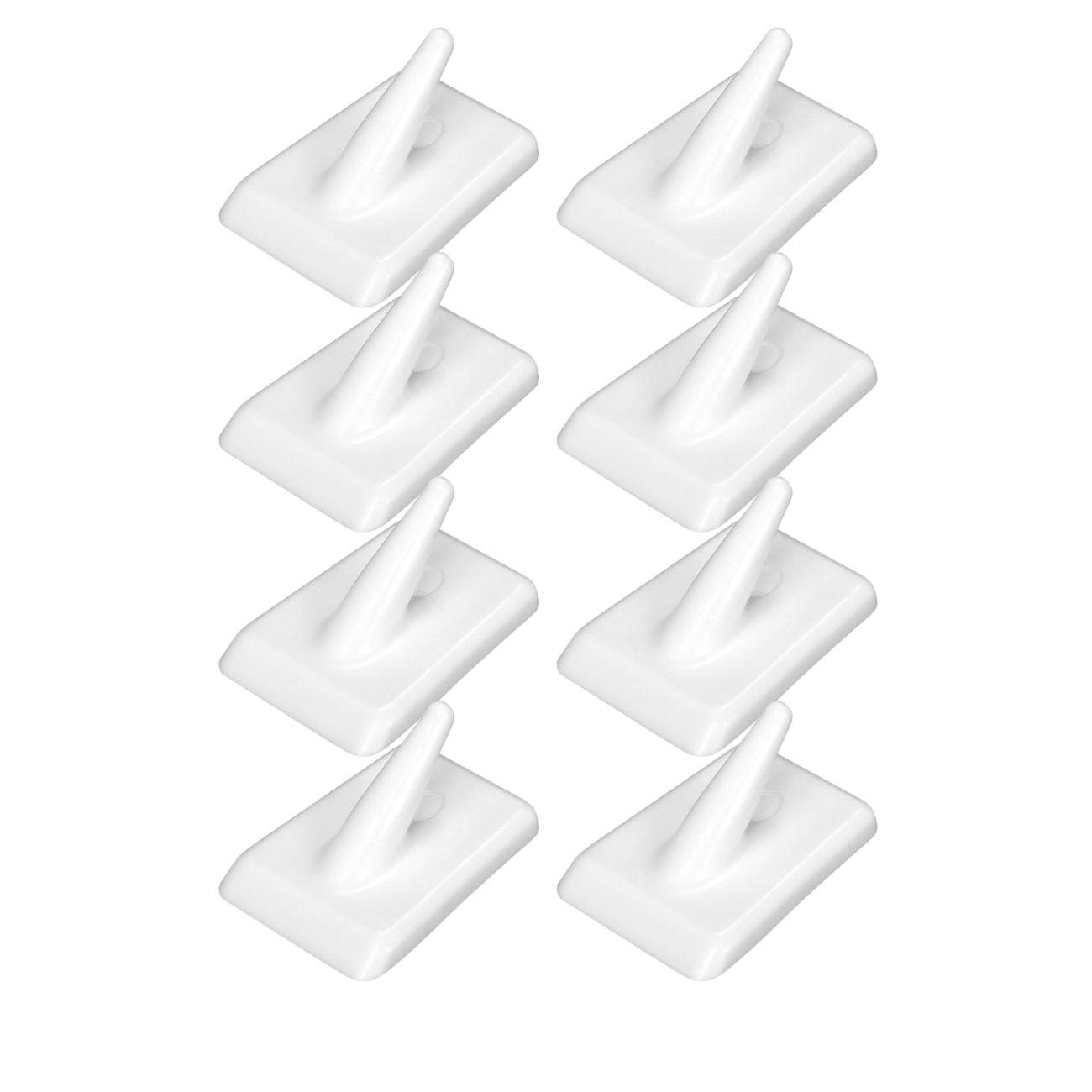 Ensemble de 8 crochets muraux adhésifs blancs Fackelmann Tecno - Image 1