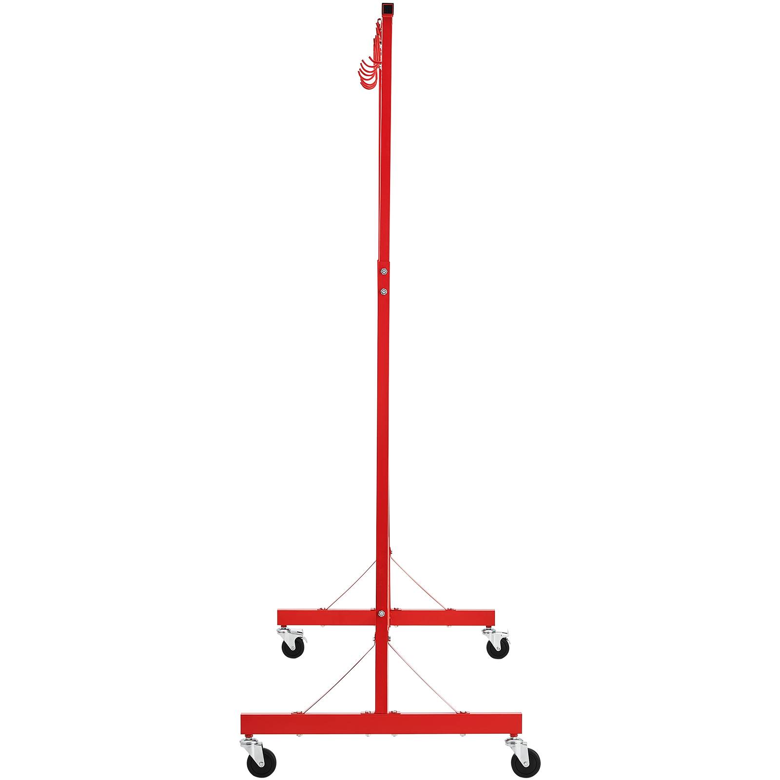 VEVOR Support peinture carrosserie, hauteur 1.5-2m, charge 30kg, 8 crochets, 4 roues. - Image 9