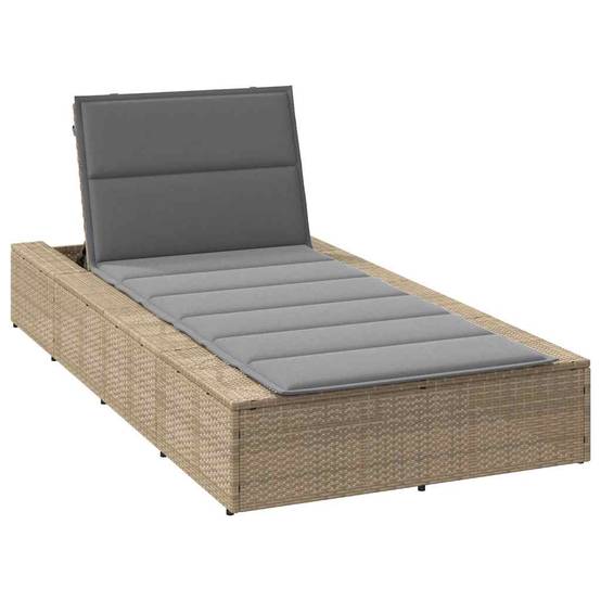 Vidaxl - Transat avec coussin flottant beige résine tressée vidaXL 4104205 - Image 1