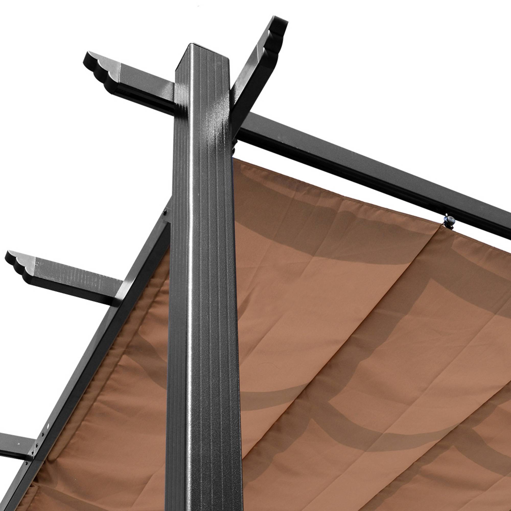Pergola Aluminium Toit Rétractable Tonnelle Terrasse Jardin 3x4m Ombrage - ComfortXL Outdoor Living - Image 8