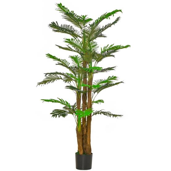 Palmier Artificiel H.1,85 m Arbre Artificiel Tronc Branches Lichen Feuilles Grand réalisme Pot Inclus - Image 2