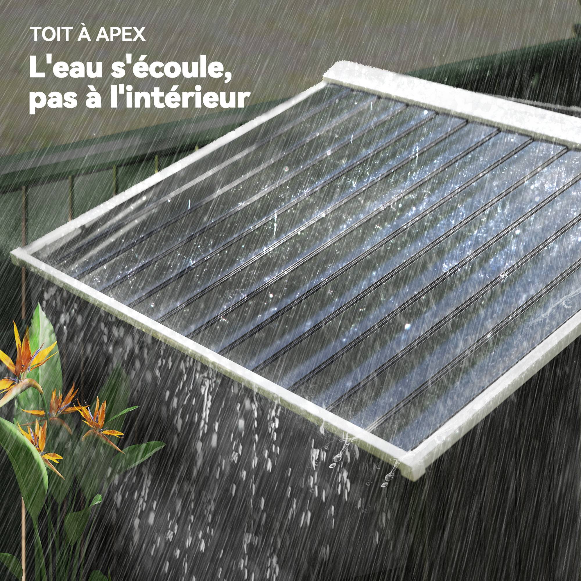 Abri de jardin en acier pour jardin rangement outillage fondation incluse 213x130cm gris - ComfortXL Outdoor Living - Image 9