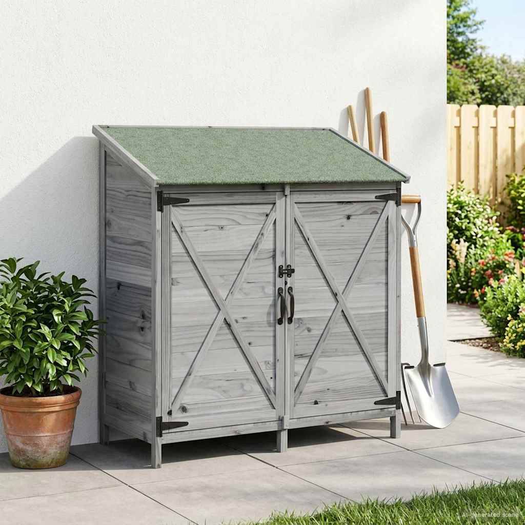 Vidaxl - Abri de jardin Gris 106 x 56 x 113,5 cm Bois d'ingénierie vidaXL 42033474 - Image 1