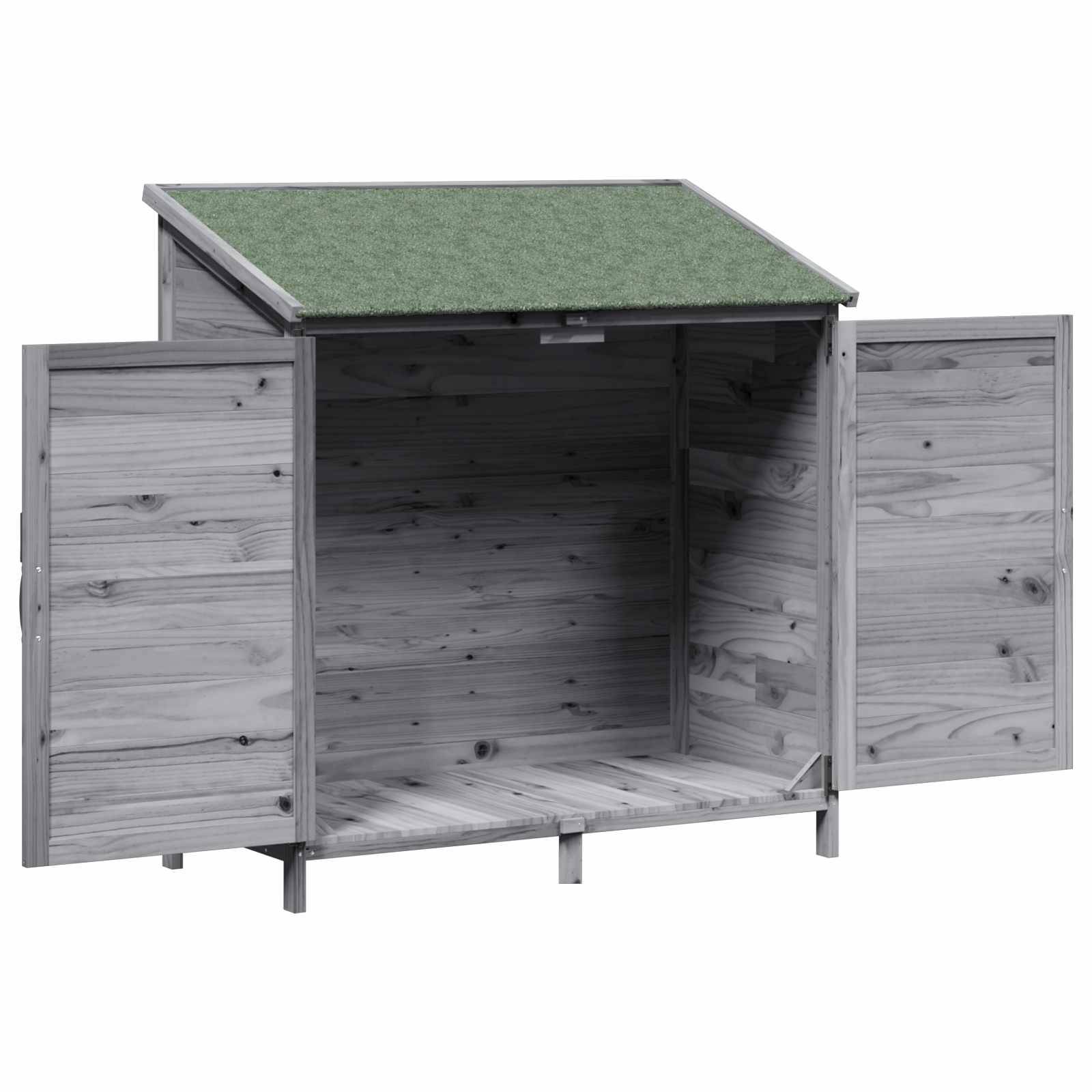 Vidaxl - Abri de jardin Gris 106 x 56 x 113,5 cm Bois d'ingénierie vidaXL 42033474 - Image 5