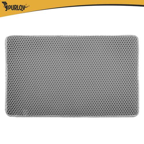 Tapis pour bac à litière Purlov 75 x 55 cm gris double couche en mousse EVA alvéolée - Image 6