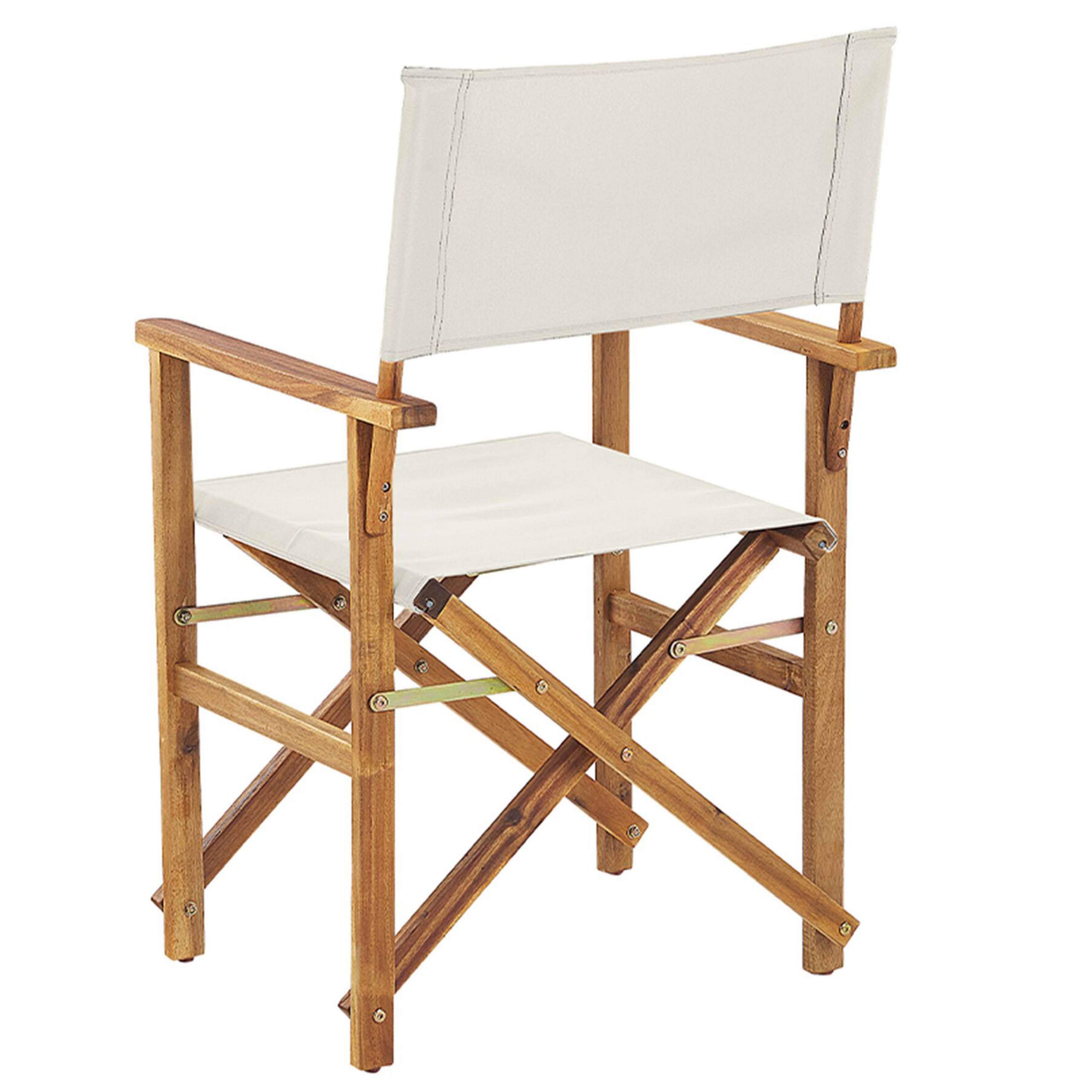 Chaise de jardin Tissu Blanc cassé CINE - Beliani - Image 5