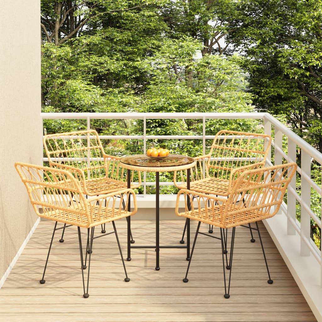 Ensemble à manger de jardin 5 pcs | Mobilier d'extérieur Résine tressée Maison Chic - Image 2