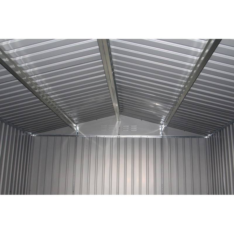 X-Metal - Abri de jardin métal 8,84m² anthracite avec kit d'ancrage et double porte X-Metal - Image 7