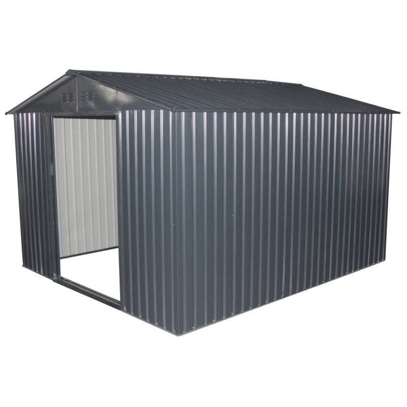 X-Metal - Abri de jardin métal 8,84m² anthracite avec kit d'ancrage et double porte X-Metal - Image 5
