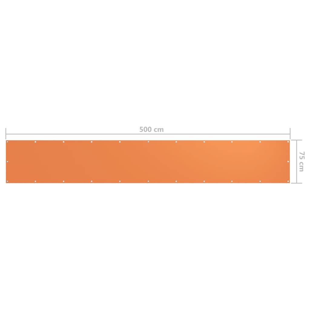Helloshop26 - Écran de balcon brise pare vue protection confidentialité 75 x 500 cm tissu oxford orange - Image 5