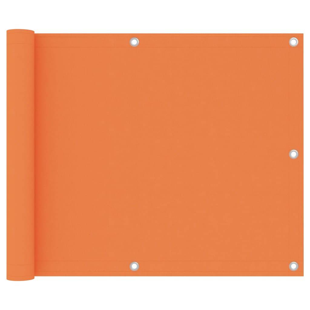 Helloshop26 - Écran de balcon brise pare vue protection confidentialité 75 x 500 cm tissu oxford orange - Image 1