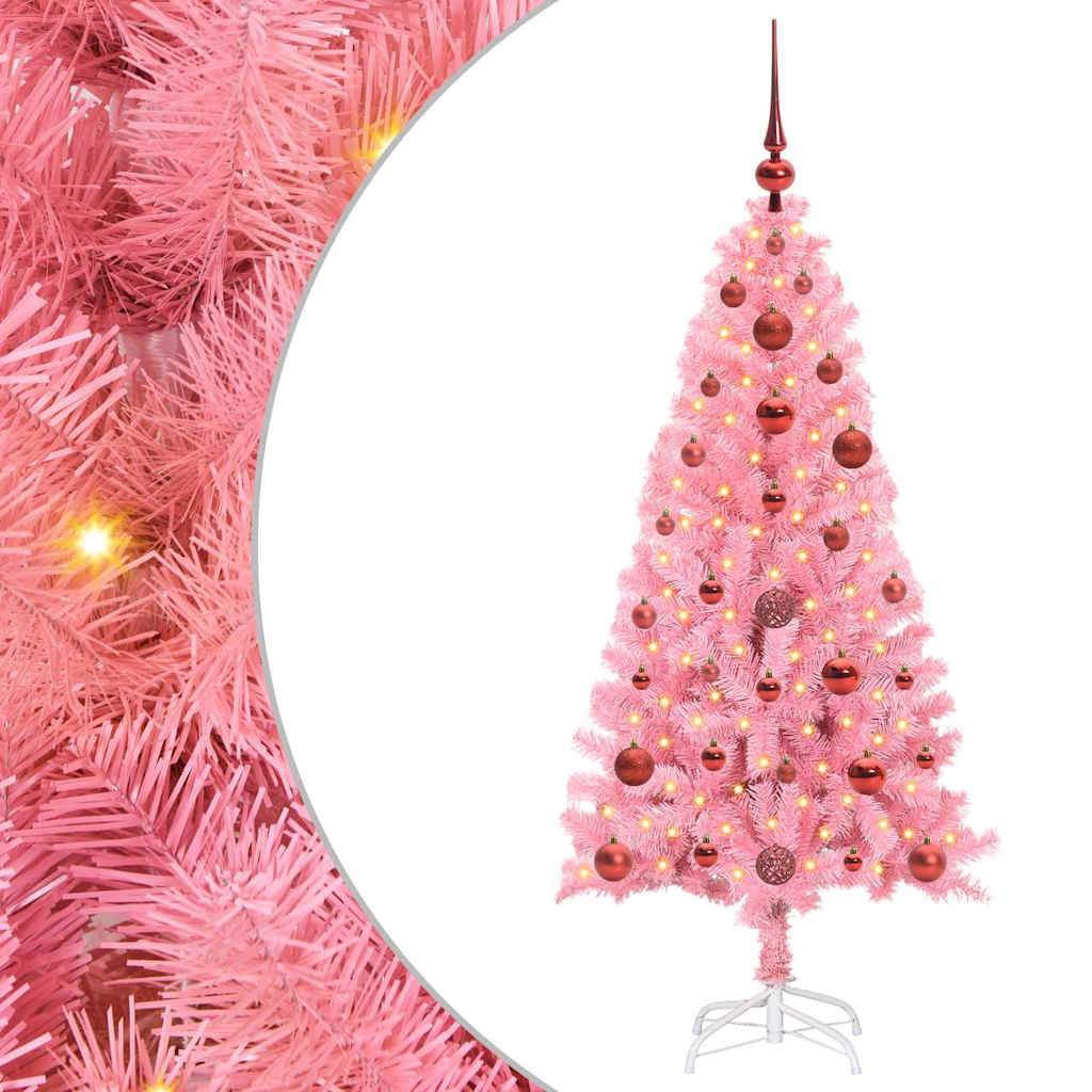 Vidaxl - Sapin de Noël Rose 120 cm PVC vidaXL 3396407 - Image 2