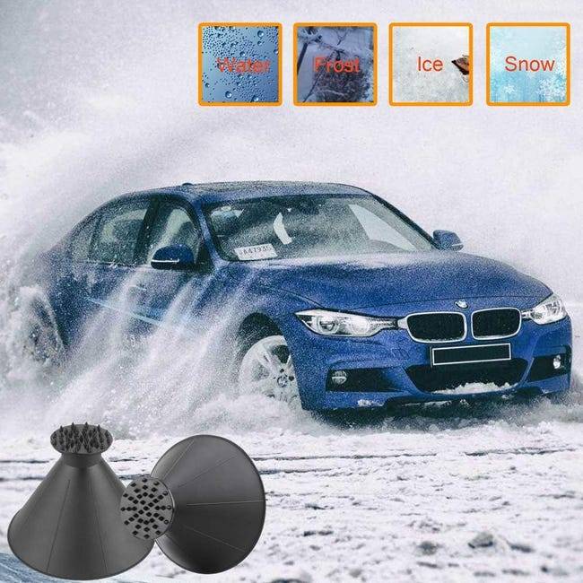 Pelle à glace magique pour pare-brise de voiture – Pelle à glace ronde avec entonnoir, outil de déneigement professionnel, noir-Lytech - Image 5