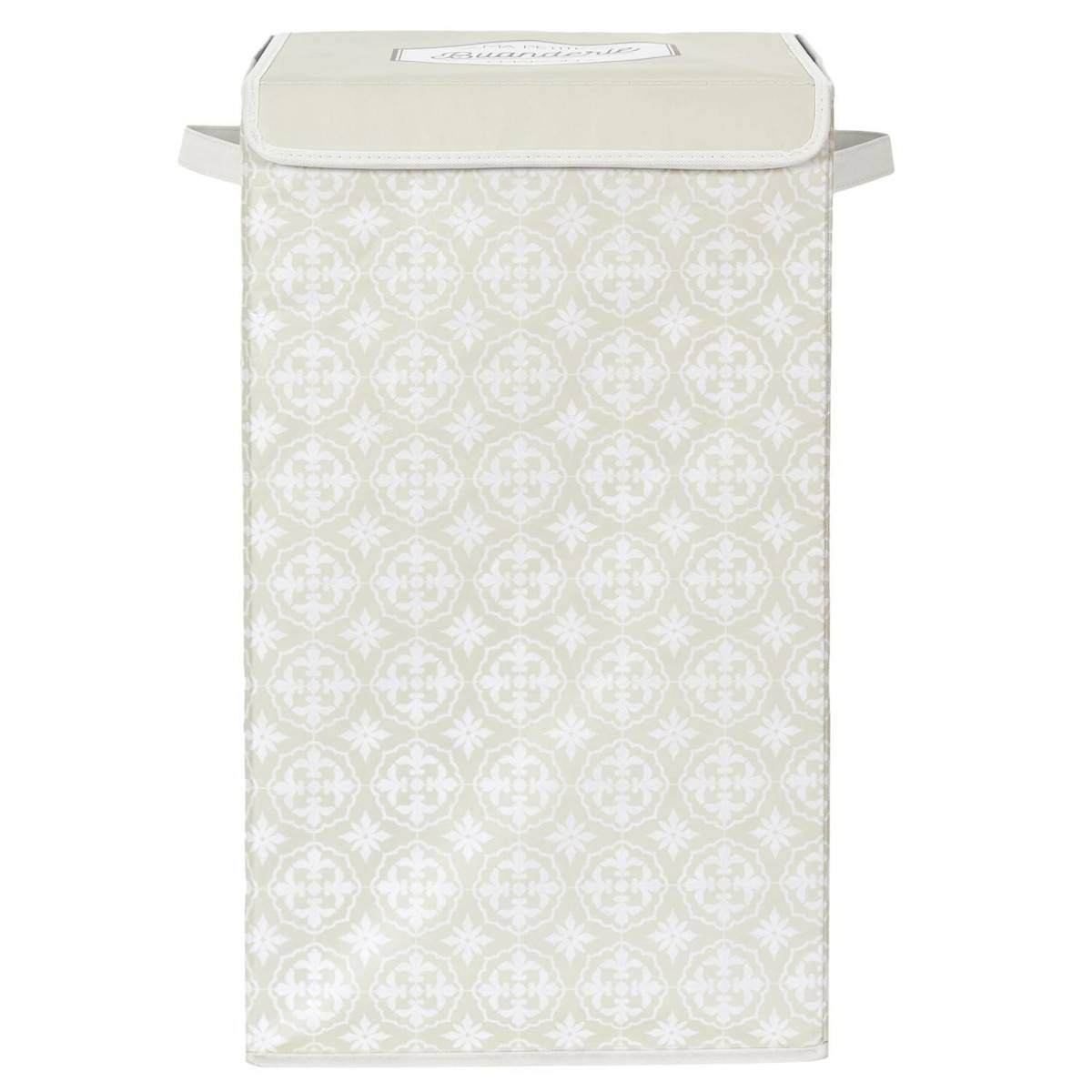 Panier à Linge "Ma Petite Buanderie" 60cm Beige - Image 3