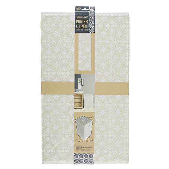 Panier à Linge "Ma Petite Buanderie" 60cm Beige - Image 7