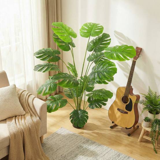 Plante artificielle arbre artificiel monstera deliciosa avec pot inclus hauteur 150 cm intérieure - Image 10