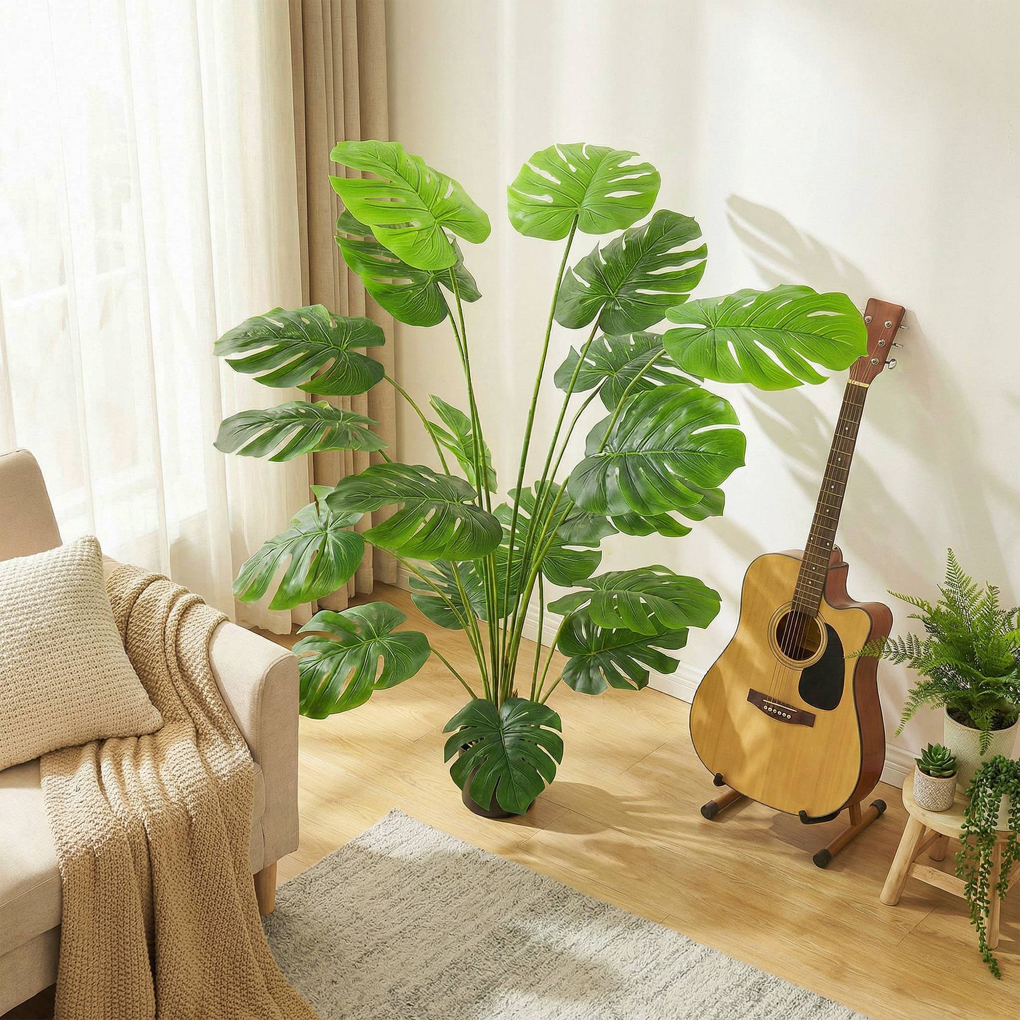Plante artificielle arbre artificiel monstera deliciosa avec pot inclus hauteur 150 cm intérieure - Image 10