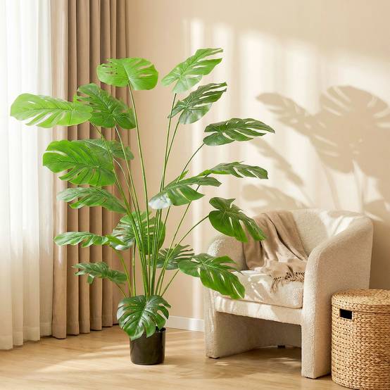 Plante artificielle arbre artificiel monstera deliciosa avec pot inclus hauteur 150 cm intérieure - Image 3