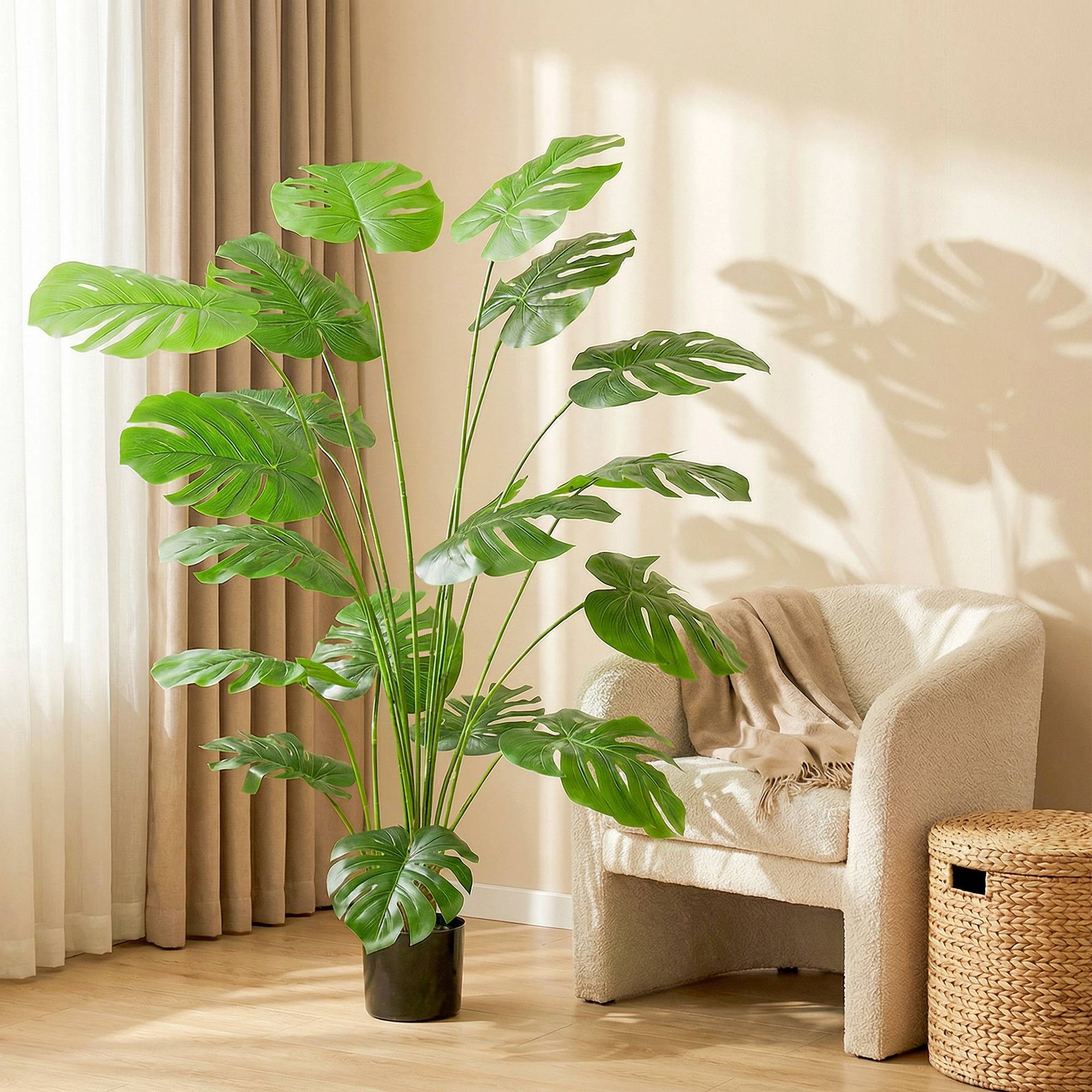 Plante artificielle arbre artificiel monstera deliciosa avec pot inclus hauteur 150 cm intérieure - Image 3