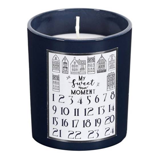 The Home Deco Factory - Bougie Parfumée "Calendrier de l'Avent" 8cm Bois de Cèdre - Image 1