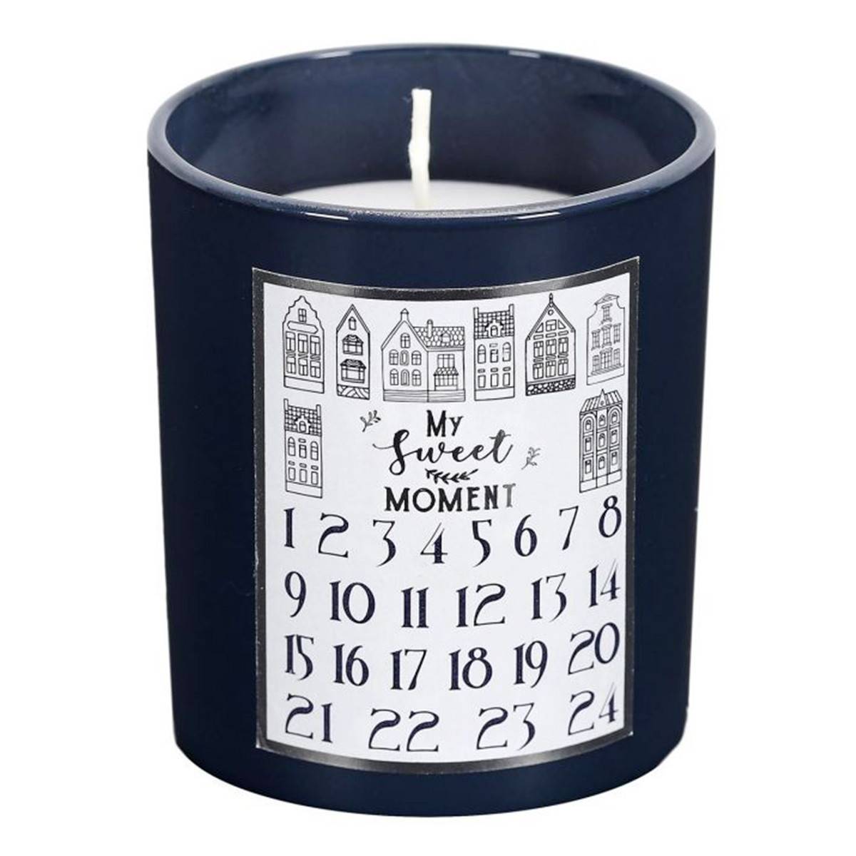 The Home Deco Factory - Bougie Parfumée "Calendrier de l'Avent" 8cm Bois de Cèdre - Image 1