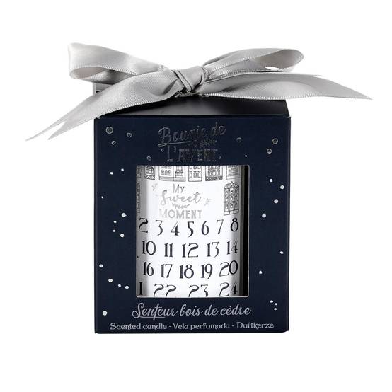 The Home Deco Factory - Bougie Parfumée "Calendrier de l'Avent" 8cm Bois de Cèdre - Image 2