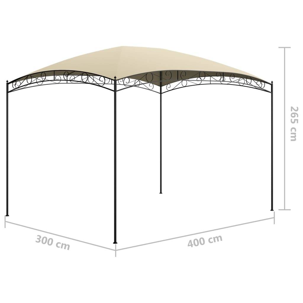 Maison Chic - Pergola Jardin - Tonnelle de jardin - Belvédère 3x4x2,65 m Crème 180 g/m² MI37 - Image 5