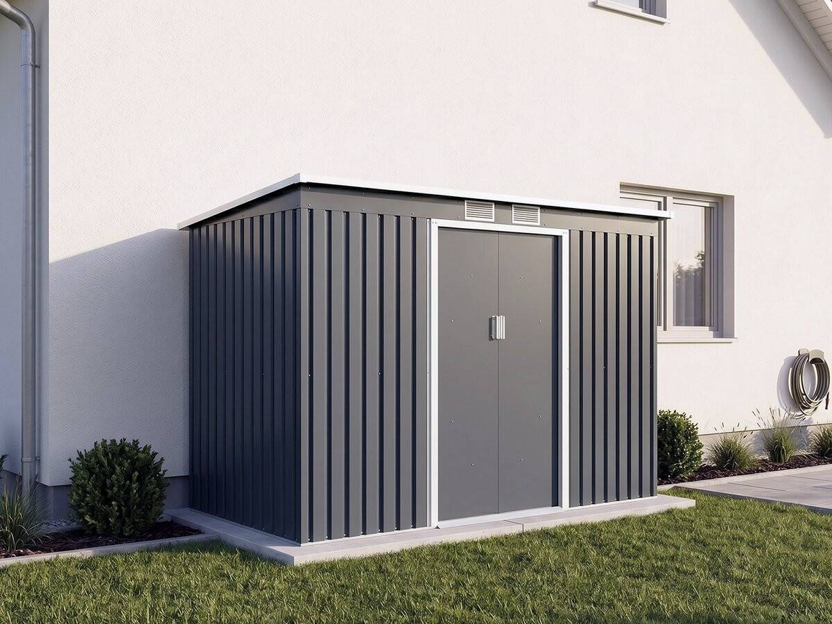 Habitat Et Jardin - Abri De Jardin En Métal Avec Toit Monopente "orlando" - 3,64 M² - Gris -habitat Et Jardin - Image 2